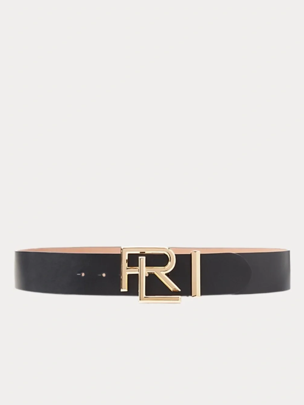 RL Box Leather Wide Belt